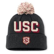 USC Trojans Nike Black Vintage Peak Legacy Cuffed Pom Beanie